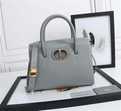 dior st honoré bag|Large St Honoré Tote Gray Grained Calfskin .